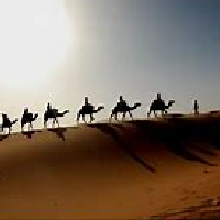 hiking in the desert in Tunisia